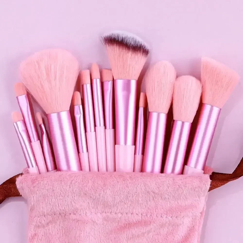 Soft Fluffy Cosmetic Brushes for Foundation, Powder, Eyeshadow & Blending