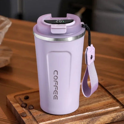 380/510ml Stainless Steel Coffee Cup with Temperature Display