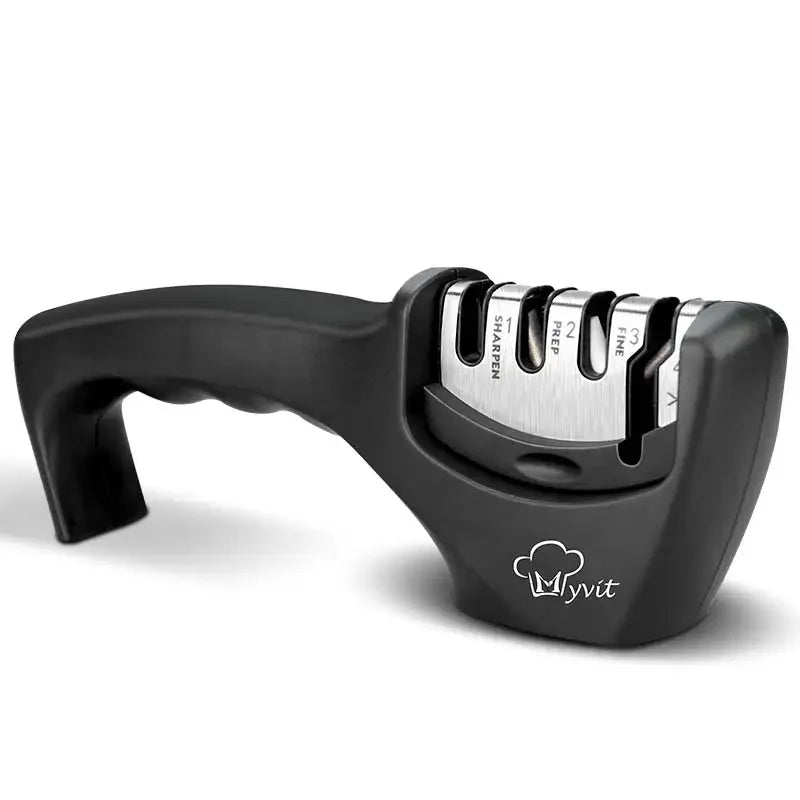 4-Stage Professional Knife & Scissor Sharpener — Diamond, Ceramic & Tungsten