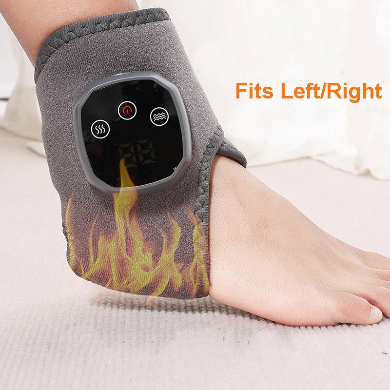 Electric Heat And Vibration Ankle/ Wrist Massager Hot Compress Therapy