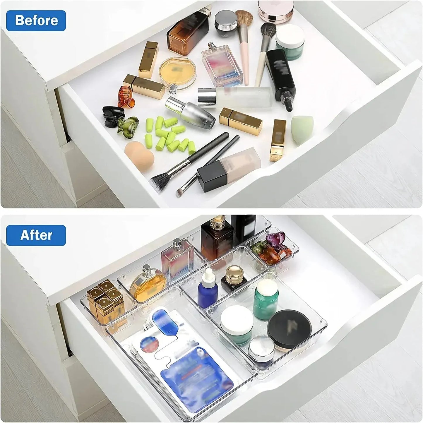 7/14 Pcs Drawer Organizer Set